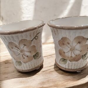 Yankee Candle Floral Ceramic Votive Holders – Set of 2